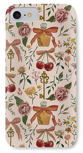 Bows, Flowers and Cherries Pattern - Phone Case