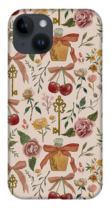 Bows, Flowers and Cherries Pattern - Phone Case