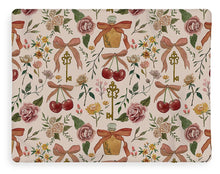 Load image into Gallery viewer, Bows, Flowers and Cherries Pattern - Blanket