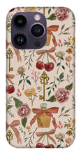 Load image into Gallery viewer, Bows, Flowers and Cherries Pattern - Phone Case