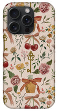 Load image into Gallery viewer, Bows, Flowers and Cherries Pattern - Phone Case