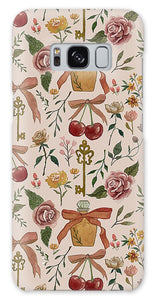 Bows, Flowers and Cherries Pattern - Phone Case