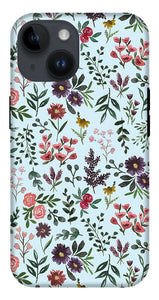 Bright Watercolor Flower - Blue - Phone Case