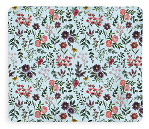 Bright Watercolor Flower - Blue - Blanket
