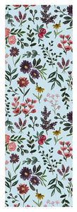 Bright Watercolor Flower - Blue - Yoga Mat