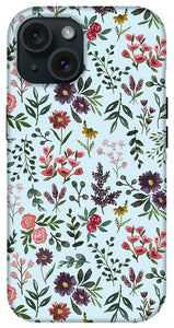 Bright Watercolor Flower - Blue - Phone Case