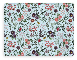 Bright Watercolor Flower - Blue - Blanket