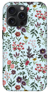 Bright Watercolor Flower - Blue - Phone Case