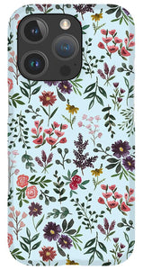 Bright Watercolor Flower - Blue - Phone Case