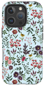 Bright Watercolor Flower - Blue - Phone Case
