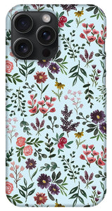 Bright Watercolor Flower - Blue - Phone Case