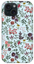 Load image into Gallery viewer, Bright Watercolor Flower - Blue - Phone Case