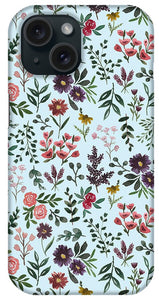Bright Watercolor Flower - Blue - Phone Case