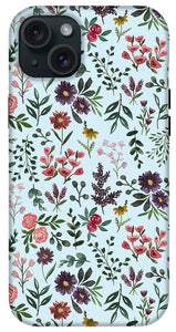 Bright Watercolor Flower - Blue - Phone Case