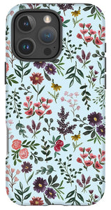 Bright Watercolor Flower - Blue - Phone Case