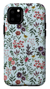Bright Watercolor Flower - Blue - Phone Case