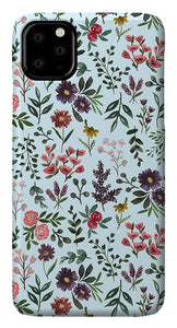 Bright Watercolor Flower - Blue - Phone Case