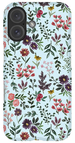 Bright Watercolor Flower - Blue - Phone Case