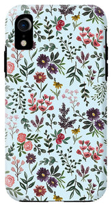 Bright Watercolor Flower - Blue - Phone Case