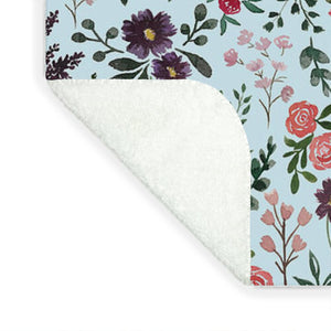 Bright Watercolor Flower - Blue - Blanket