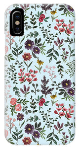Bright Watercolor Flower - Blue - Phone Case