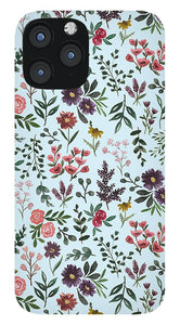 Bright Watercolor Flower - Blue - Phone Case