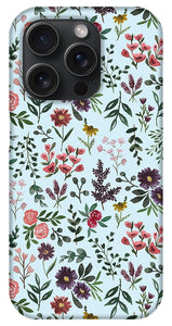 Bright Watercolor Flower - Blue - Phone Case