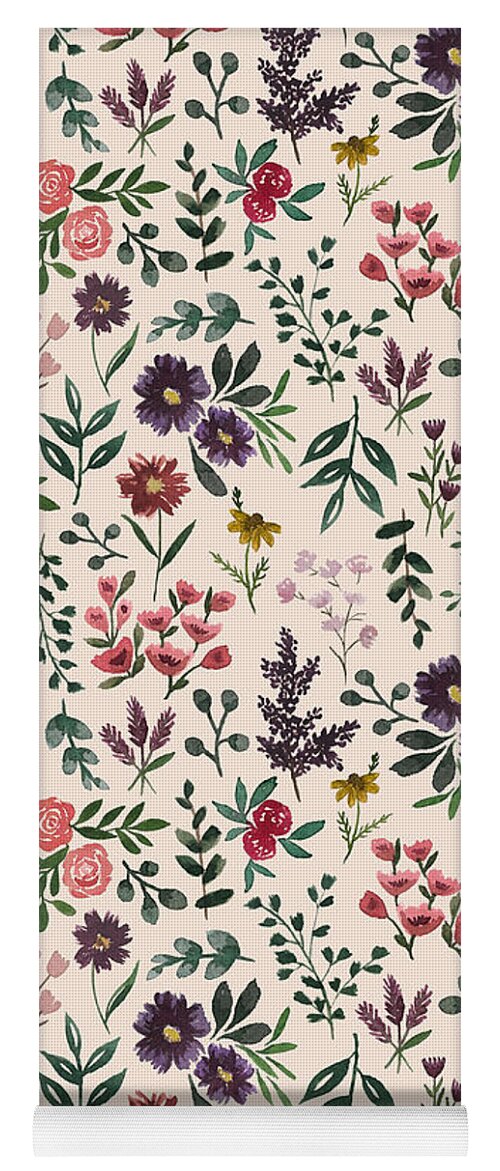 Bright Watercolor Flower - Yoga Mat
