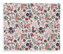 Load image into Gallery viewer, Bright Watercolor Flower - Pink - Blanket