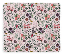 Load image into Gallery viewer, Bright Watercolor Flower - Pink - Blanket