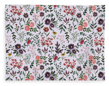 Load image into Gallery viewer, Bright Watercolor Flower - Purple - Blanket