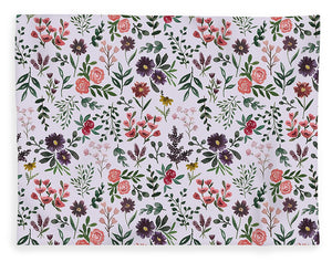 Bright Watercolor Flower - Purple - Blanket