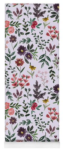 Bright Watercolor Flower - Purple - Yoga Mat
