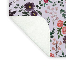 Load image into Gallery viewer, Bright Watercolor Flower - Purple - Blanket
