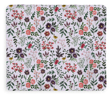 Load image into Gallery viewer, Bright Watercolor Flower - Purple - Blanket