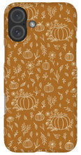 Load image into Gallery viewer, Bronze Floral Ink Pumpkin Pattern - Phone Case