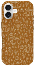 Load image into Gallery viewer, Bronze Floral Ink Pumpkin Pattern - Phone Case