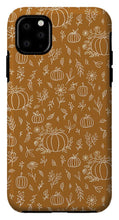 Load image into Gallery viewer, Bronze Floral Ink Pumpkin Pattern - Phone Case