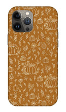 Load image into Gallery viewer, Bronze Floral Ink Pumpkin Pattern - Phone Case