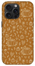 Load image into Gallery viewer, Bronze Floral Ink Pumpkin Pattern - Phone Case