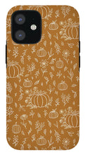 Load image into Gallery viewer, Bronze Floral Ink Pumpkin Pattern - Phone Case