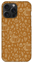 Load image into Gallery viewer, Bronze Floral Ink Pumpkin Pattern - Phone Case