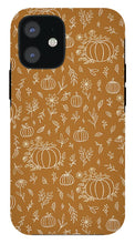 Load image into Gallery viewer, Bronze Floral Ink Pumpkin Pattern - Phone Case