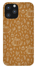 Load image into Gallery viewer, Bronze Floral Ink Pumpkin Pattern - Phone Case