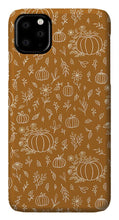 Load image into Gallery viewer, Bronze Floral Ink Pumpkin Pattern - Phone Case