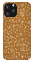 Load image into Gallery viewer, Bronze Floral Ink Pumpkin Pattern - Phone Case