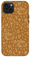 Load image into Gallery viewer, Bronze Floral Ink Pumpkin Pattern - Phone Case