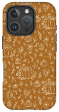 Load image into Gallery viewer, Bronze Floral Ink Pumpkin Pattern - Phone Case