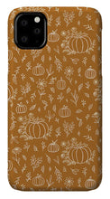 Load image into Gallery viewer, Bronze Floral Ink Pumpkin Pattern - Phone Case