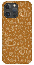 Load image into Gallery viewer, Bronze Floral Ink Pumpkin Pattern - Phone Case